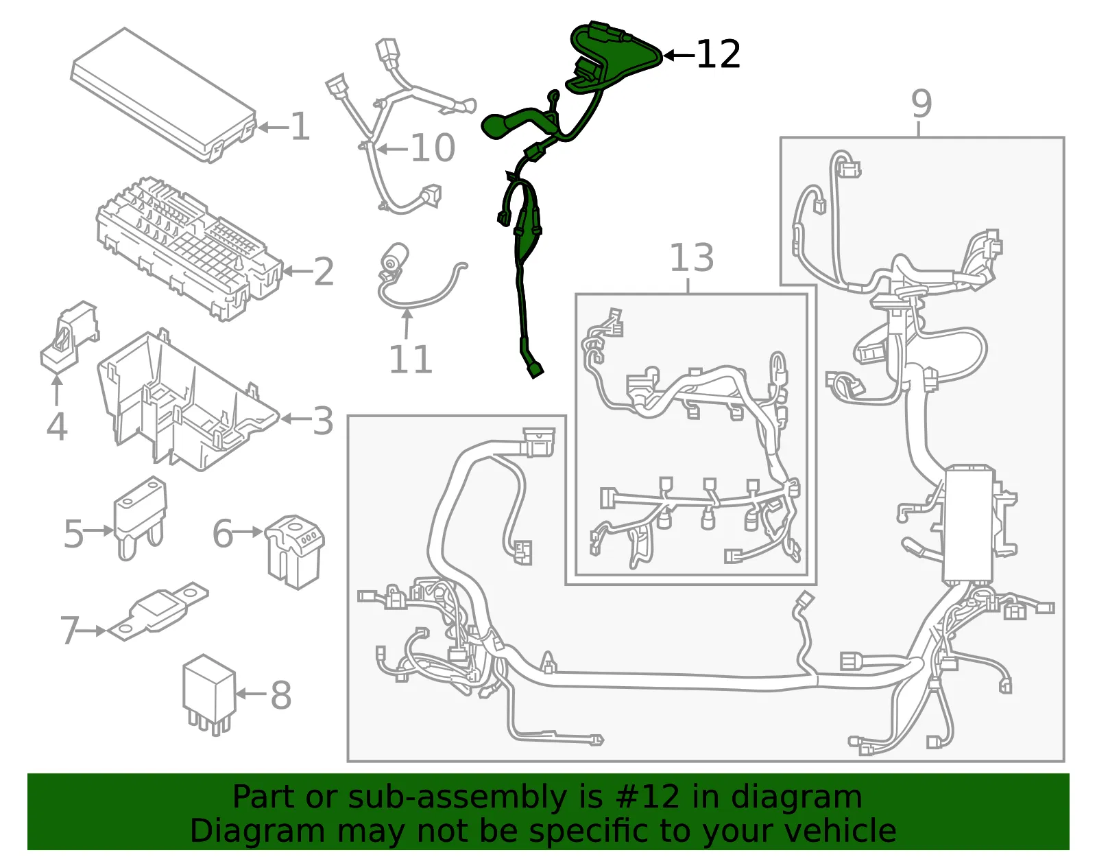 Wire Harness - Ford (ej7z13a840a)
