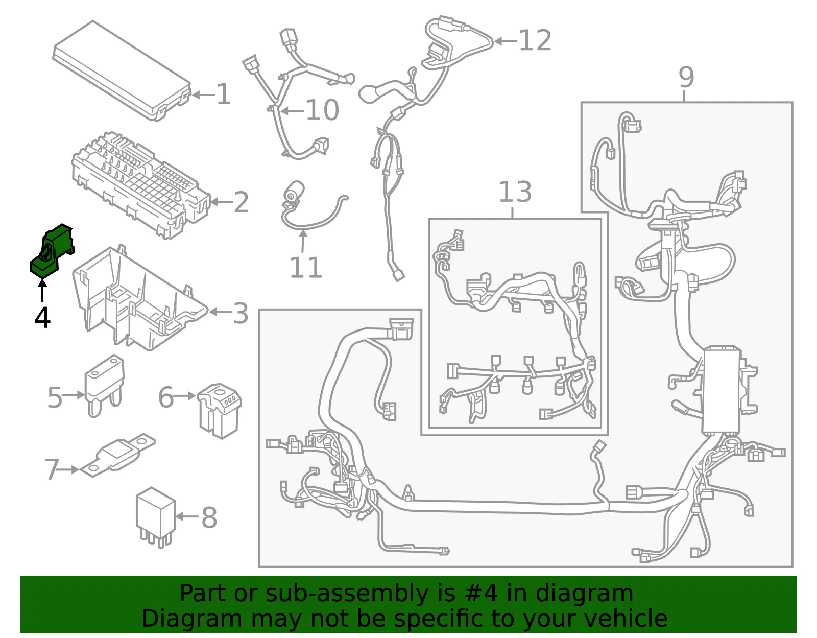 Fuse Holder - Ford (ej7z14a034a)