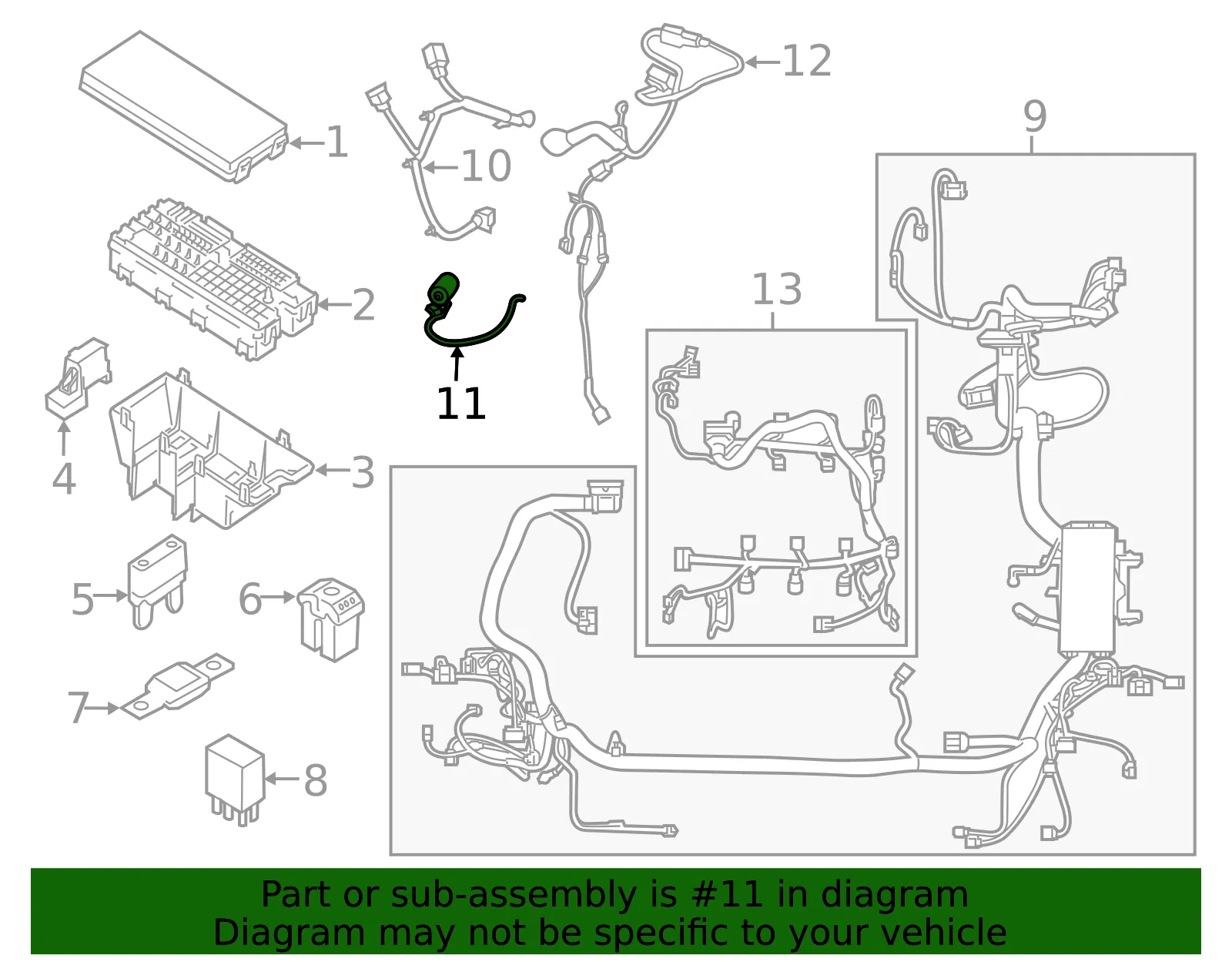 Wire Assembly Motor - Ford (ej7z3c221a)