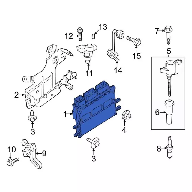 Engine Control Module (ECM) - Ford (es7z12a650btc)