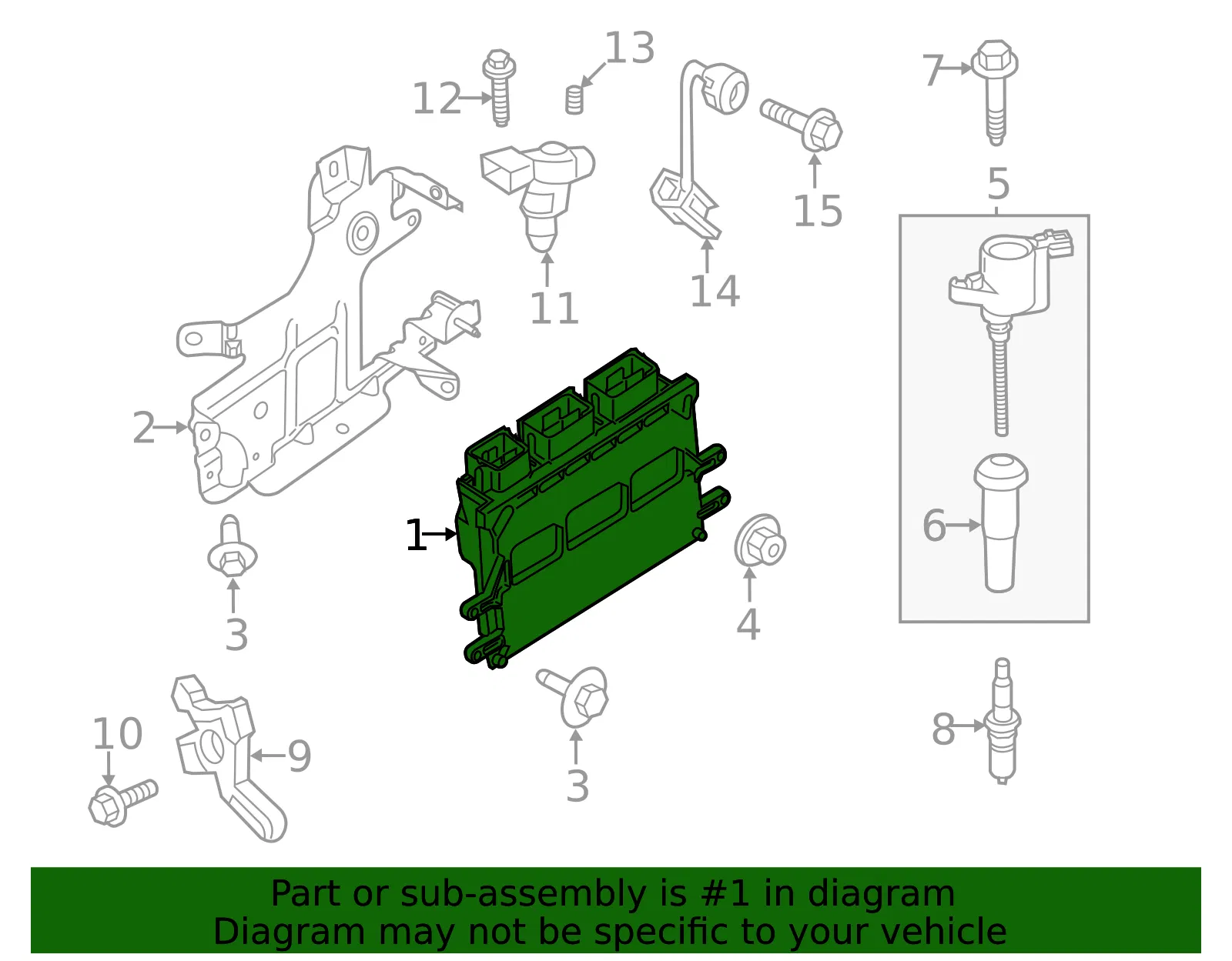 Engine Control Module (ECM) - Ford (es7z12a650btc)