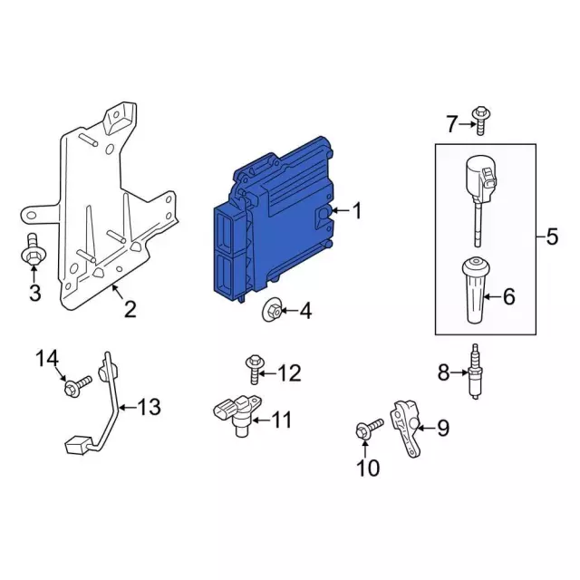 Engine Control Module (ECM) - Ford (es7z12a650cda)