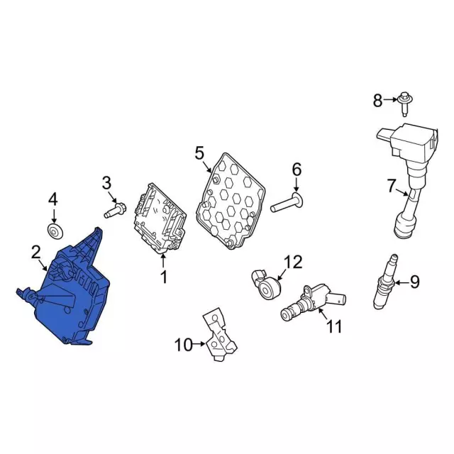 Engine Control Module (ECM) Bracket - Ford (f1fz12a659b)