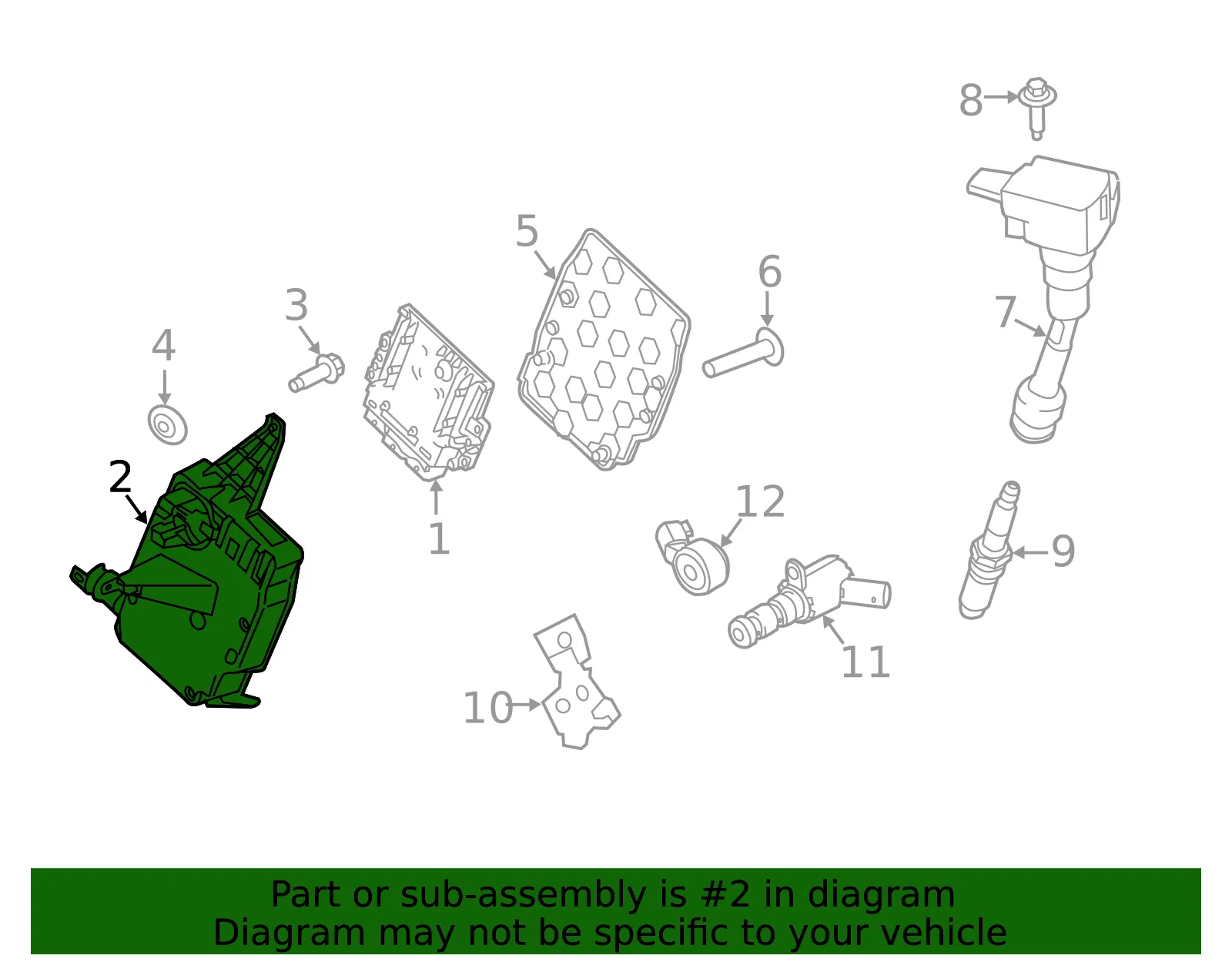 Engine Control Module (ECM) Bracket - Ford (f1fz12a659b)