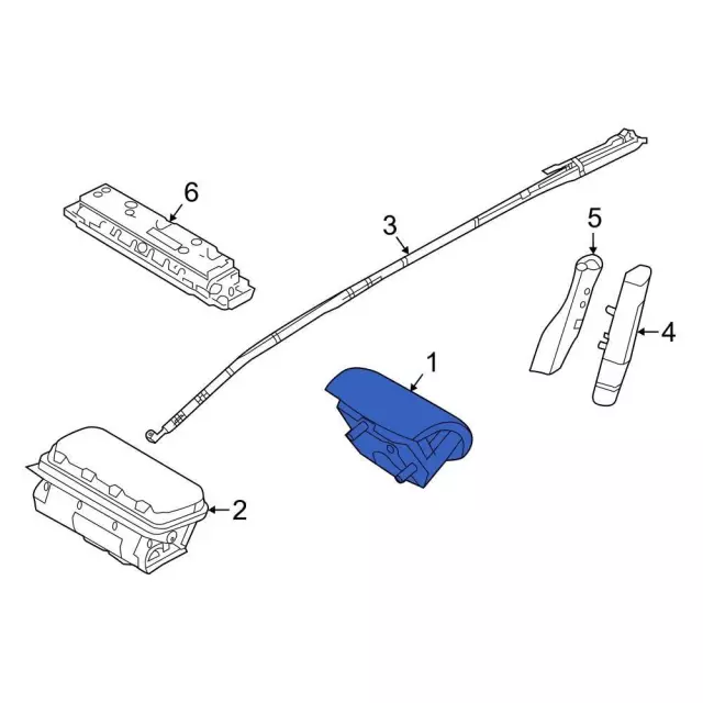 Driver Inflator Module - Ford (fb5z78043b13ba)