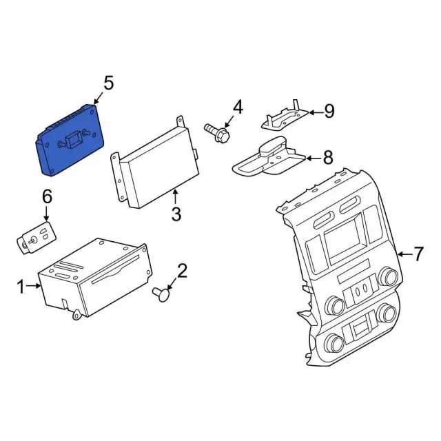 GPS Navigation Control Module - Ford (fl3z14d212rb)