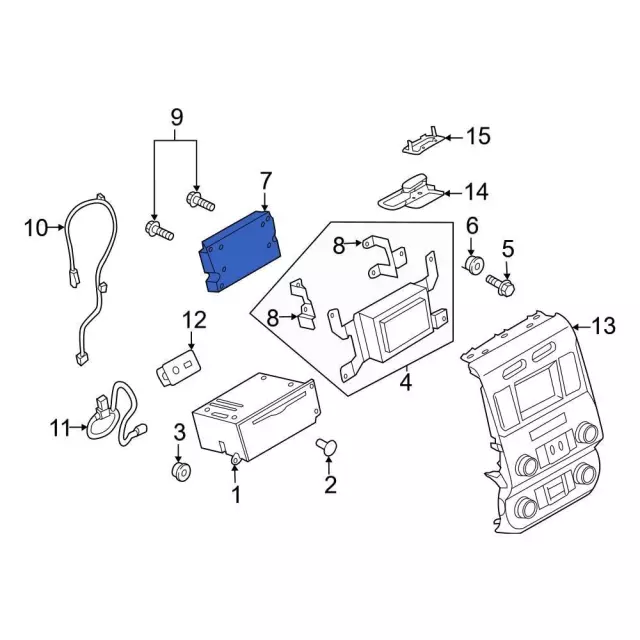 GPS Navigation Control Module - Ford (fl3z14d212rb)