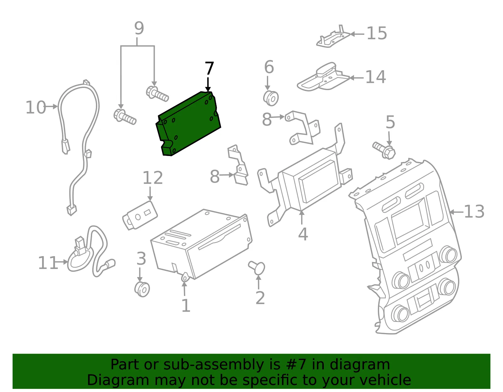 GPS Navigation Control Module - Ford (fl3z14d212rb)