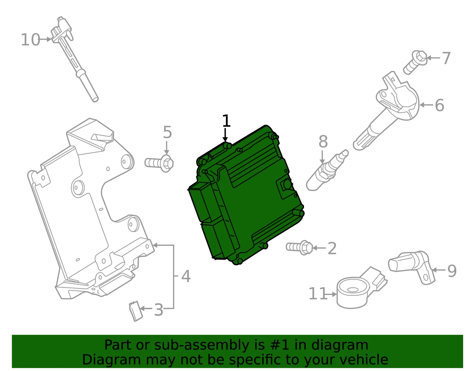 Engine Control Module (ECM) - Ford (fr3z12a650edc)