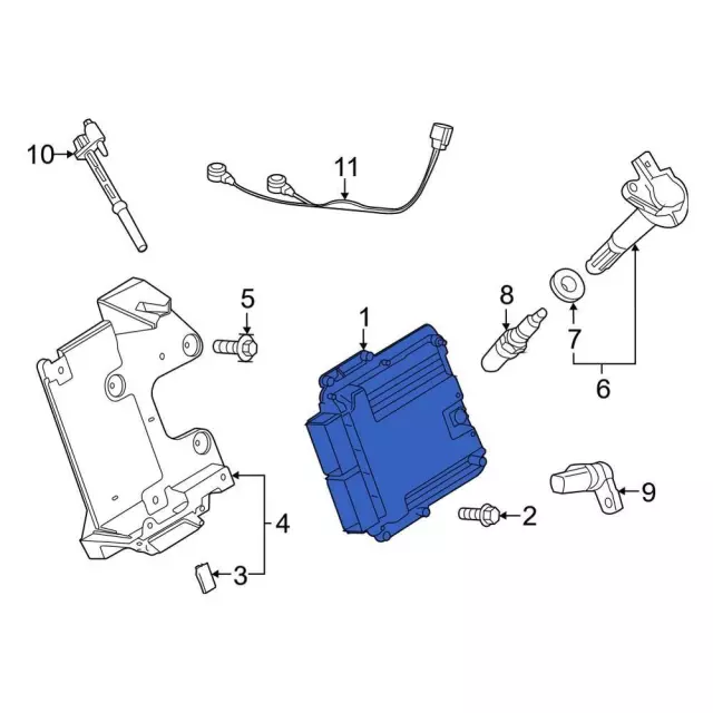 Engine Control Module (ECM) - Ford (fr3z12a650epb)