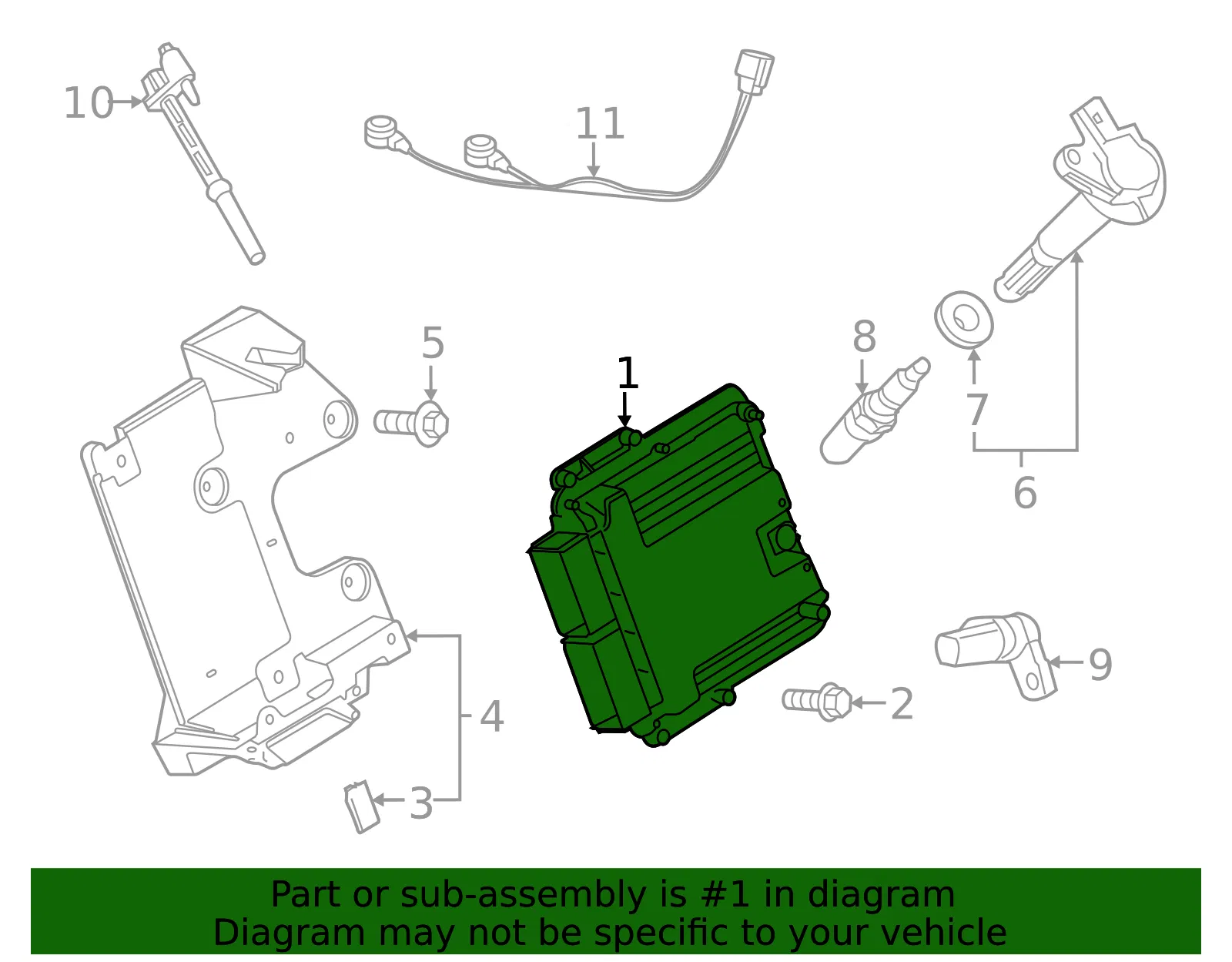 Engine Control Module (ECM) - Ford (fr3z12a650epb)