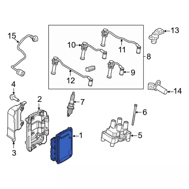 Engine Control Module (ECM) - Ford (ga6z12a650jf)