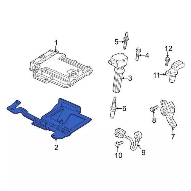 Engine Control Module (ECM) Bracket - Ford (ga8z12a659a)