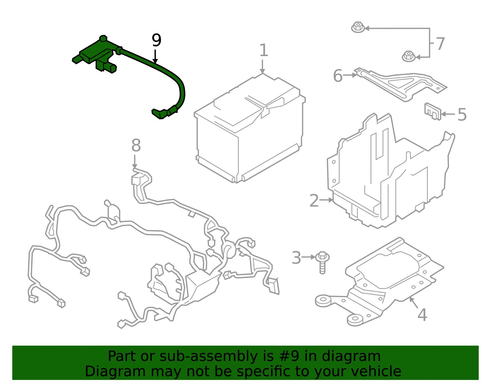 Battery Current Sensor - Ford (h1bz10c679d)