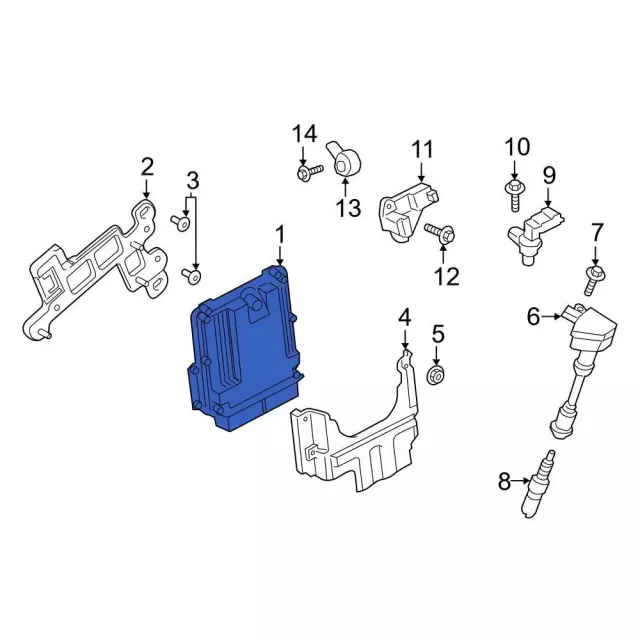 Engine Control Module (ECM) - Ford (ha6z12a650f)
