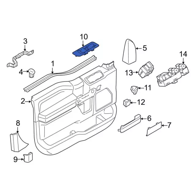Door Switch Trim Panel - Ford (hc3z14528aa)