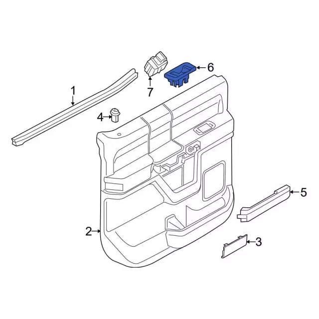 Door Switch Trim Panel - Ford (hc3z14528aa)