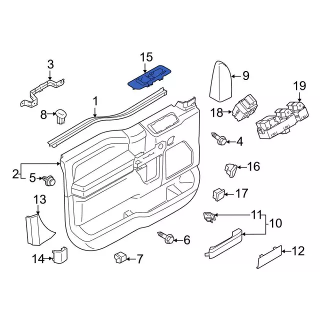 Door Switch Trim Panel - Ford (hc3z14528aa)