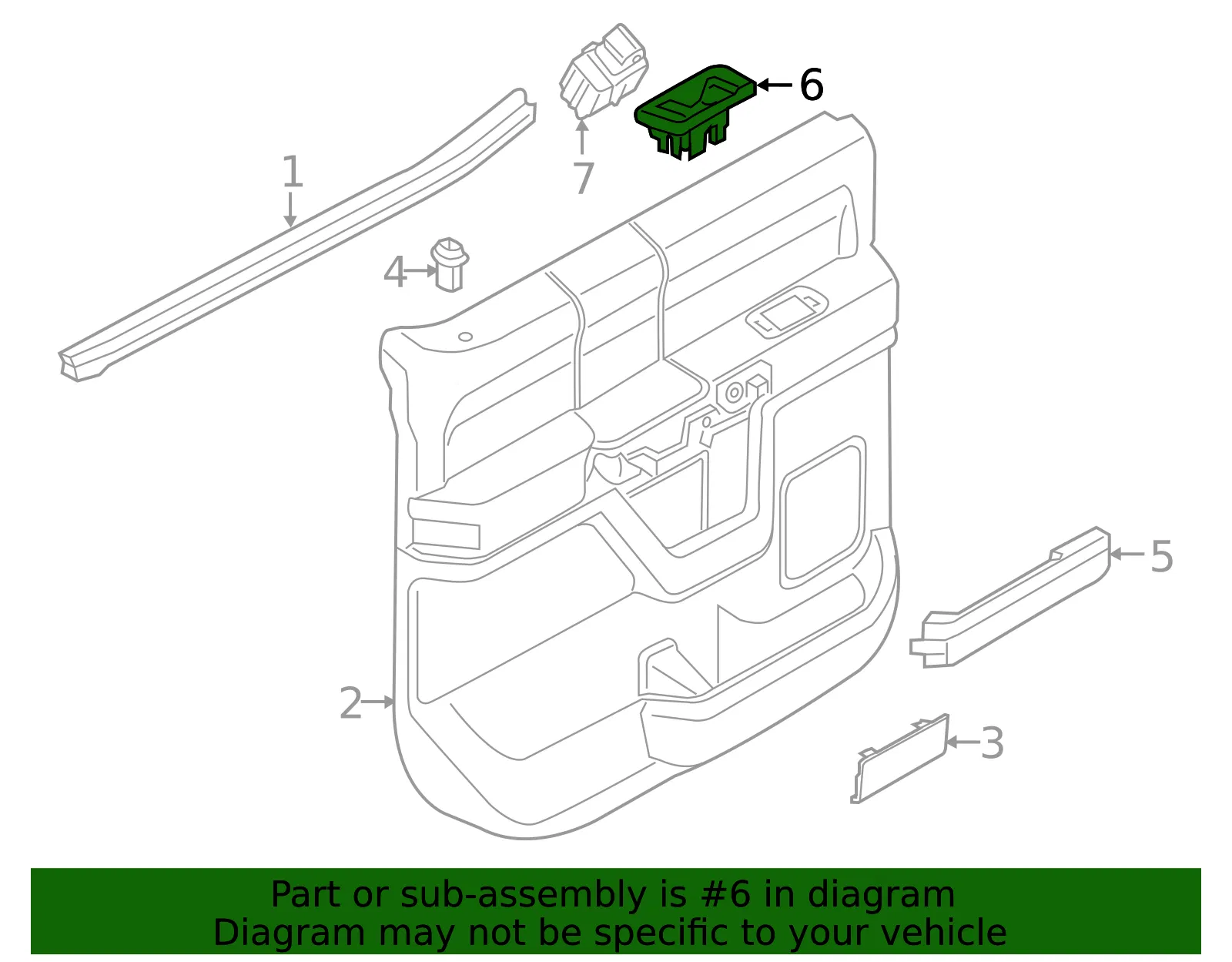 Door Switch Trim Panel - Ford (hc3z14528aa)