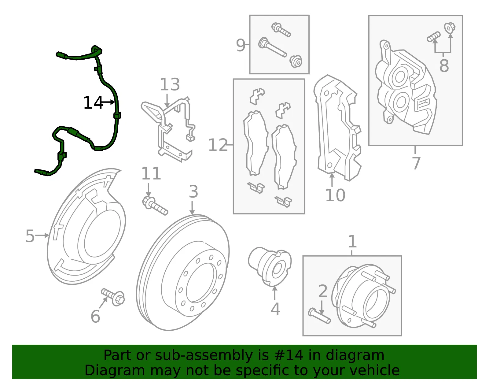 ABS Sensor - Ford (hc3z2c205a)