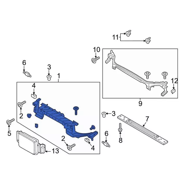 Headlight Mounting Panel - Ford (hs7z16138a)