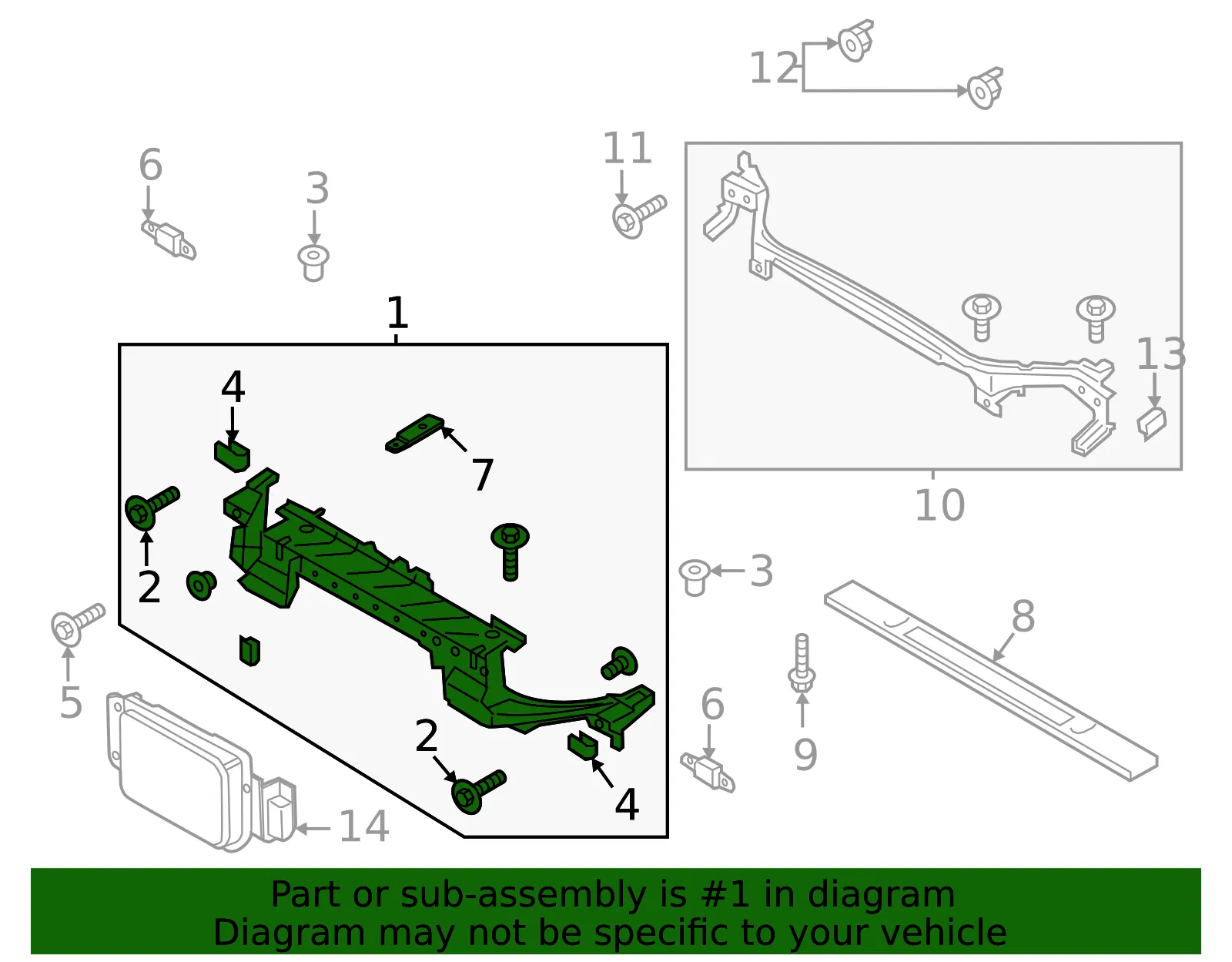 Headlight Mounting Panel - Ford (hs7z16138a)