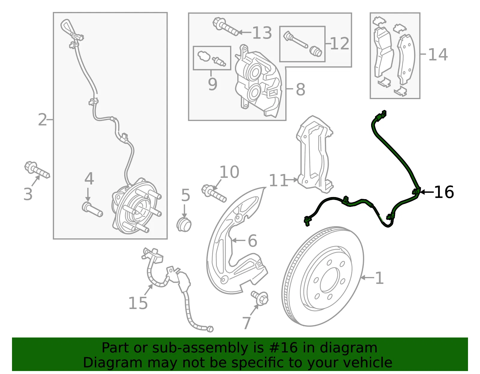 ABS Sensor - Ford (jl3z2c204f)