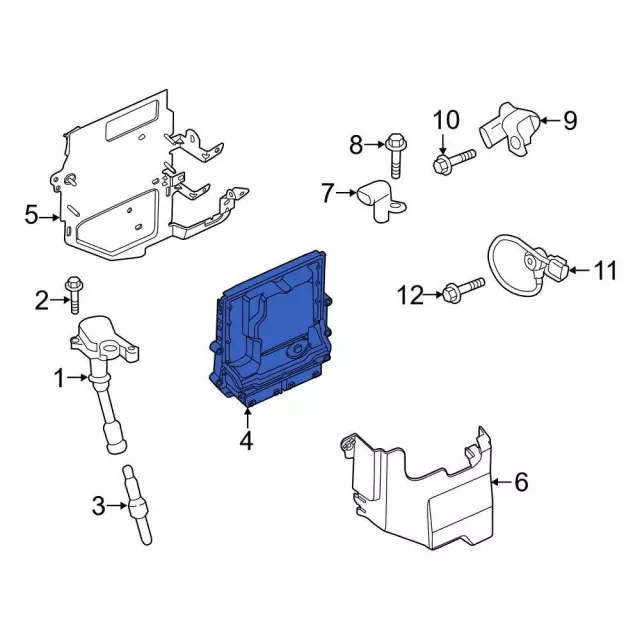 Engine Control Module (ECM) - Ford (jx6z12a650d)
