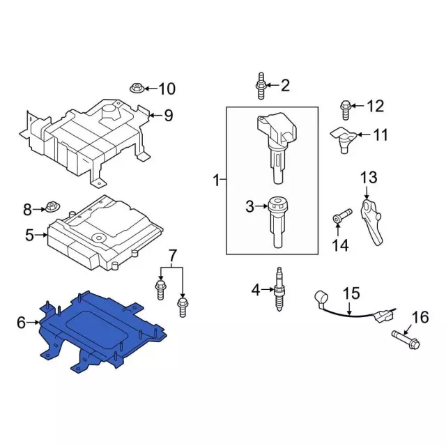 Engine Control Module (ECM) Bracket - Ford (kb3z12a659a)