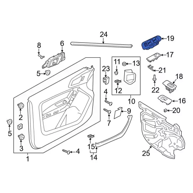 Window Switch - Ford (kb3z14529aa)