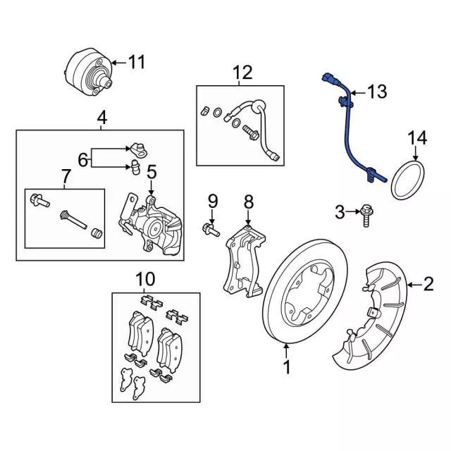 ABS Sensor - Ford (kk2z2c204b)
