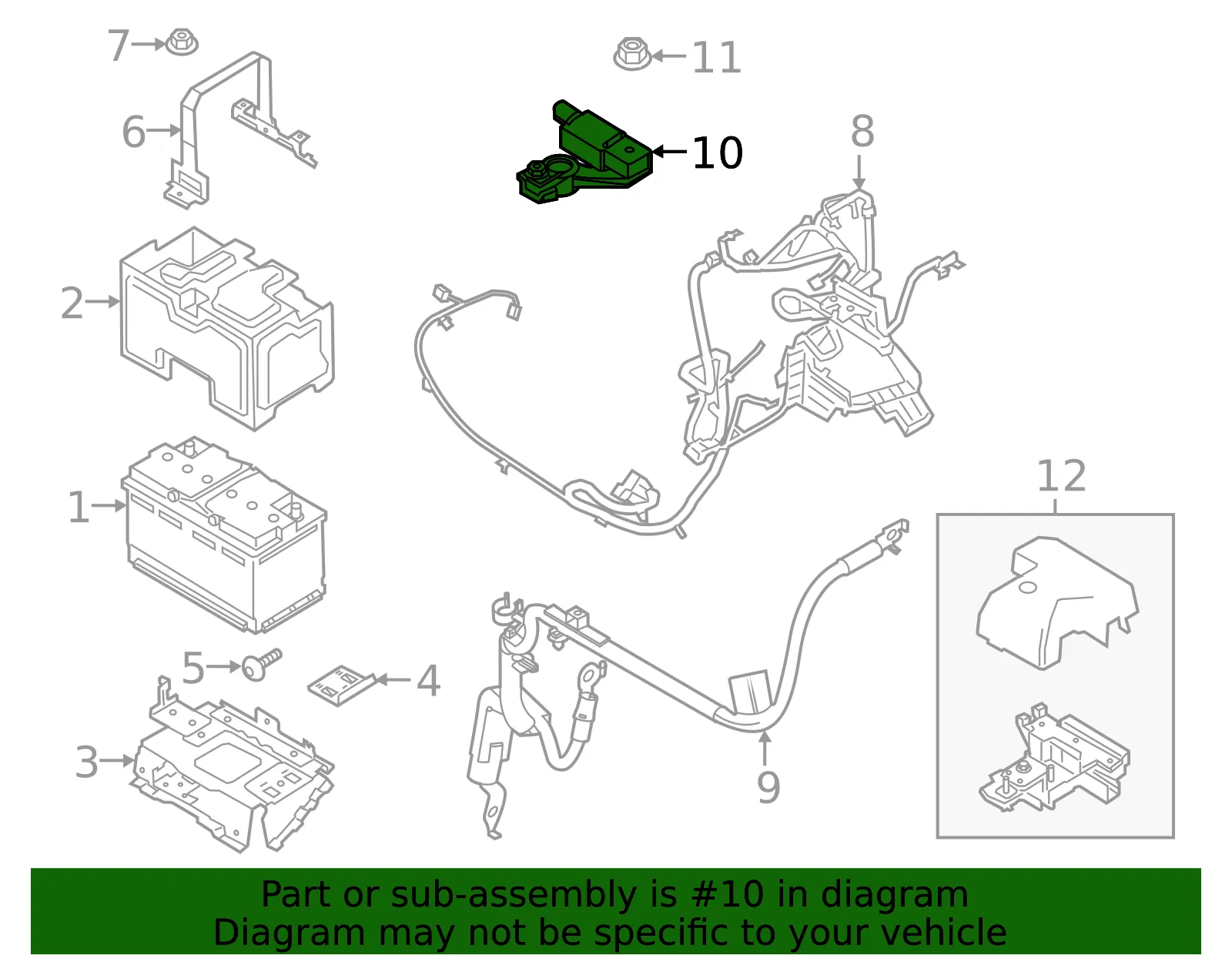 Battery Current Sensor - Ford (kl3z10c679b)