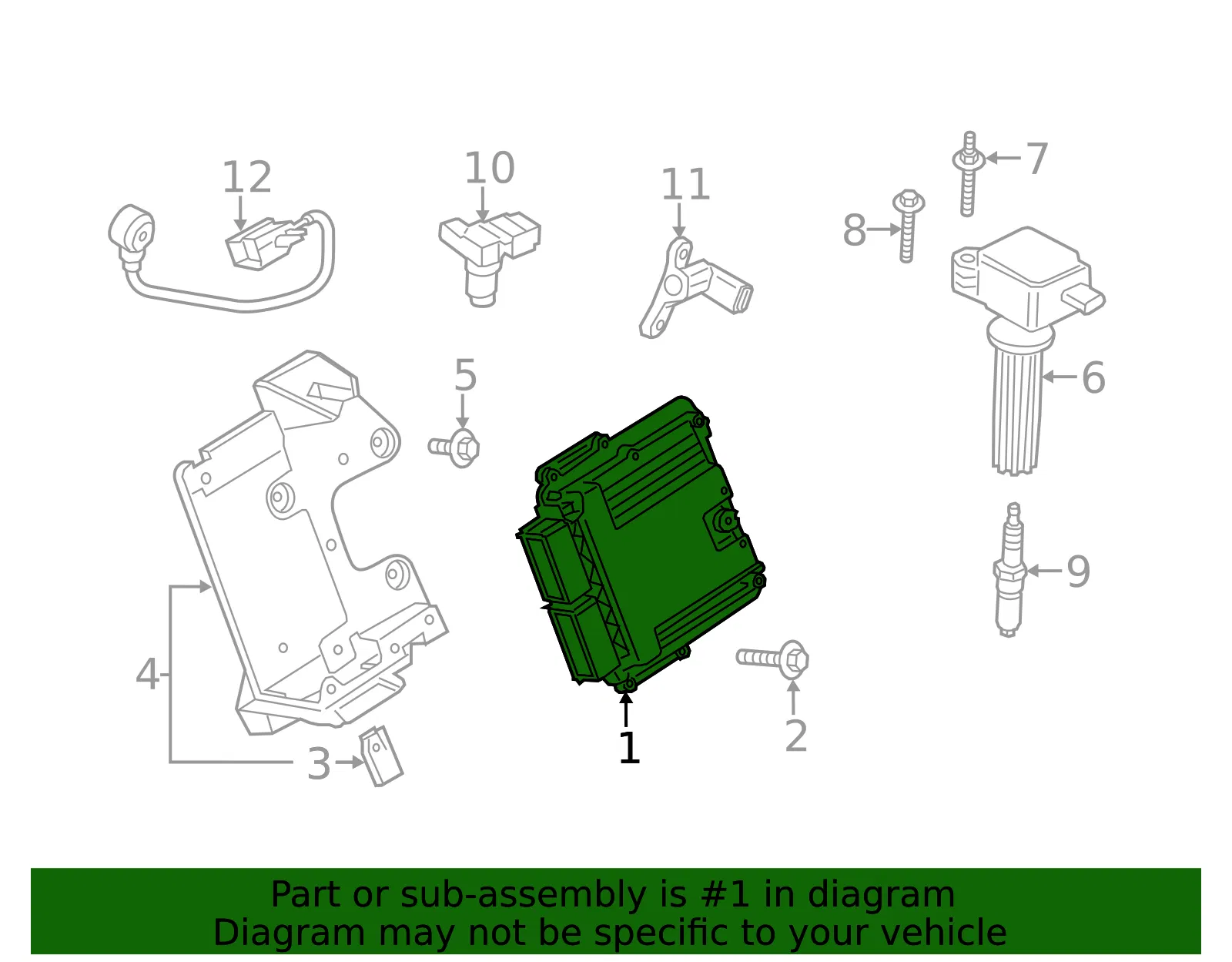 Eec Module - Ford (kr3z12a650kanp)