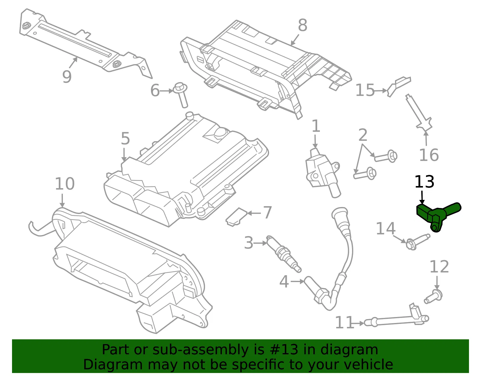 Engine Camshaft Position Sensor - Ford (kr3z6b288a)