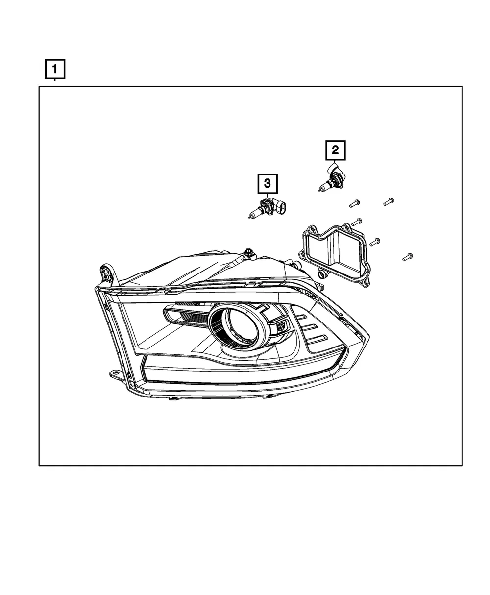 Headlamp Bulb, Right - Mopar (l003757kax)