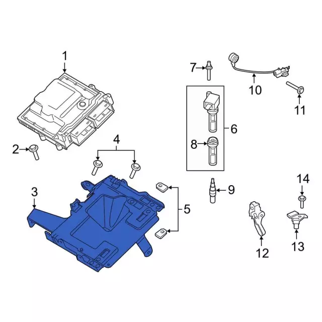 Engine Control Module (ECM) Bracket - Ford (l1mz12a659a)