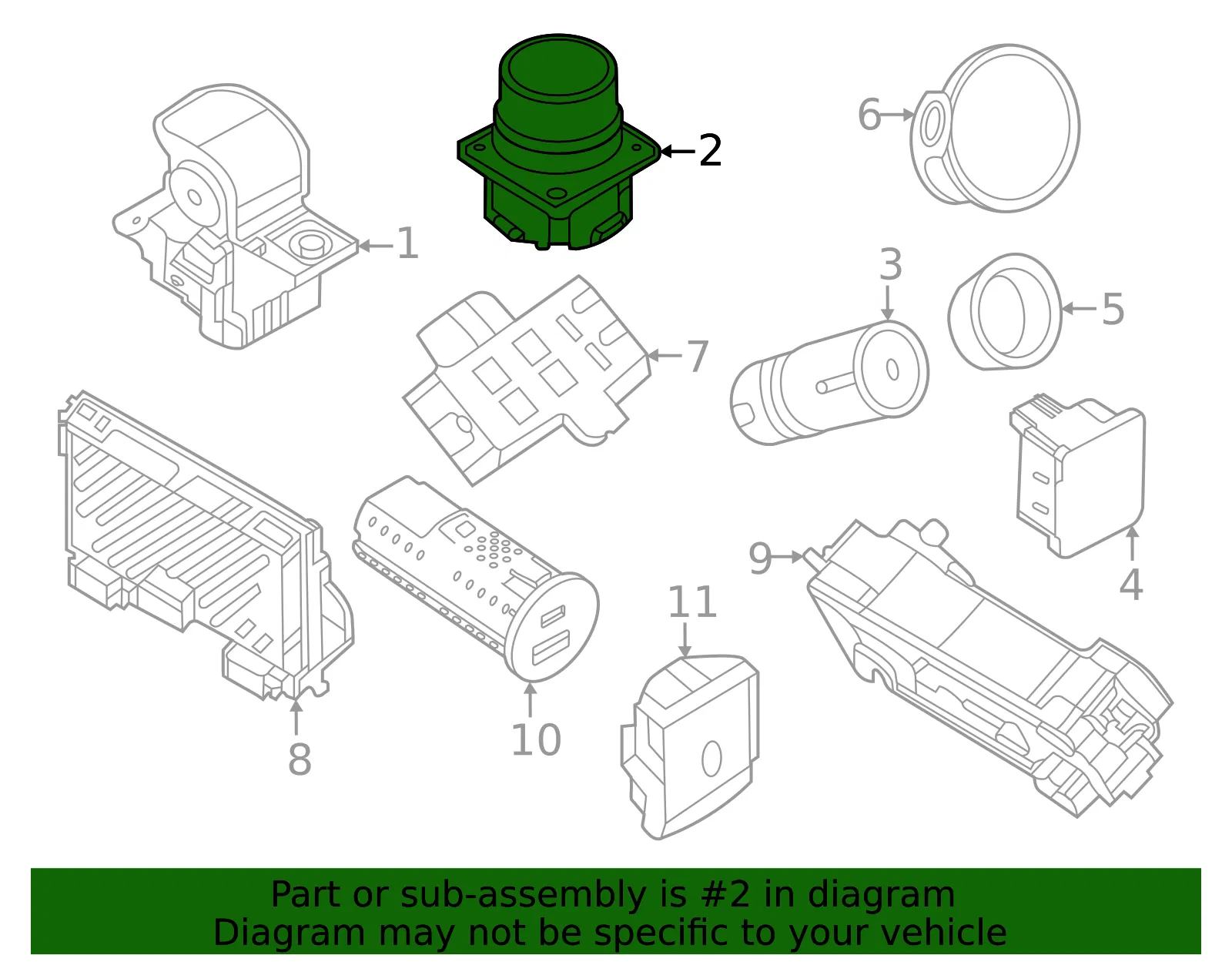 Switch Assembly Control - Ford (lc5z14b596aa)