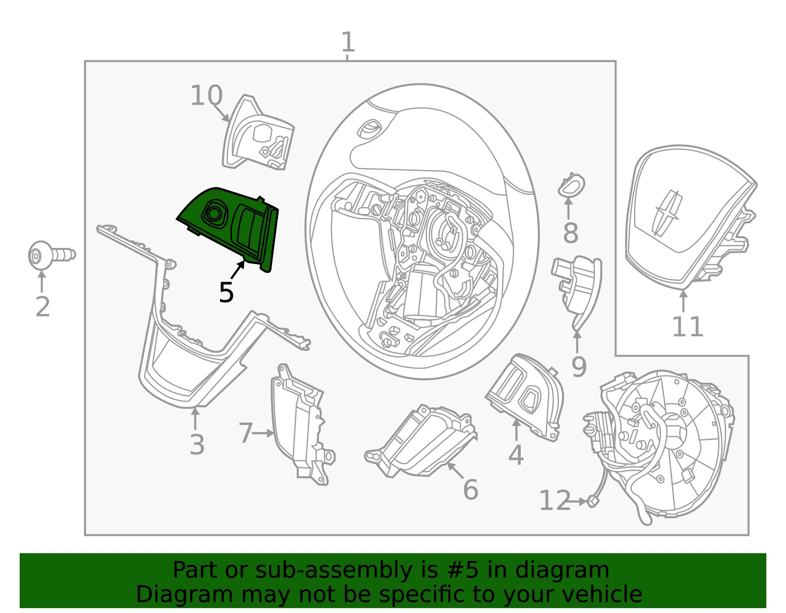 Switch Assembly Control - Ford (lc5z9c888nc)