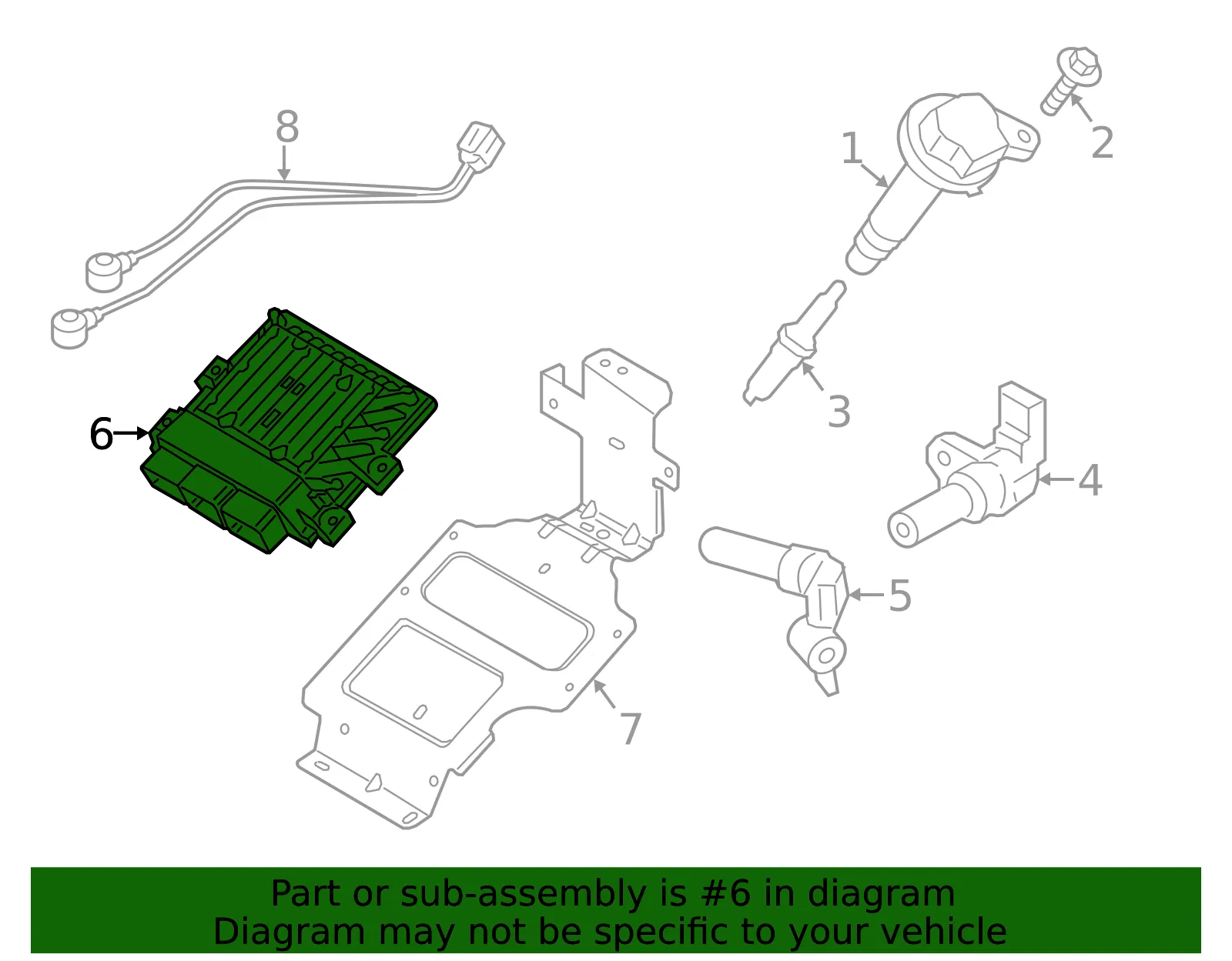 Engine Control Module (ECM) - Ford (lk4z12a650c)