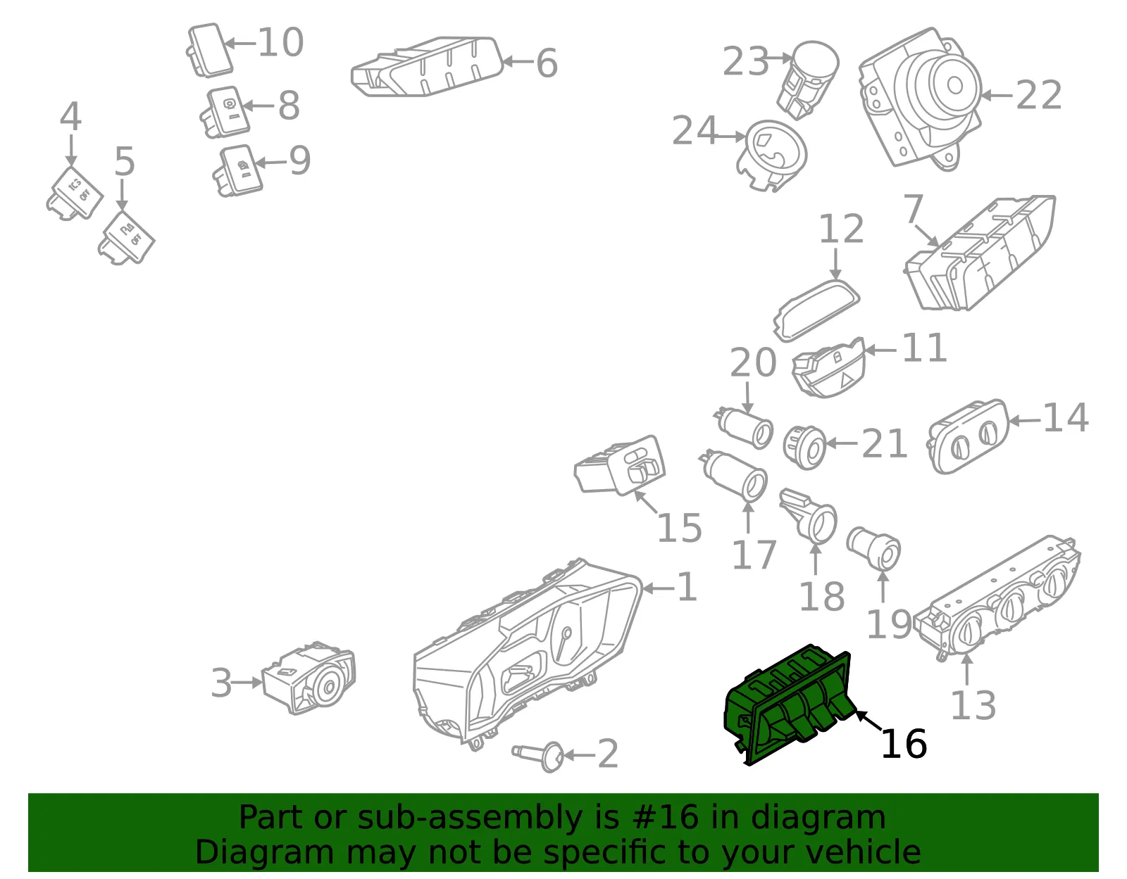 Combination Switch - Ford (lk4z13d730ca)