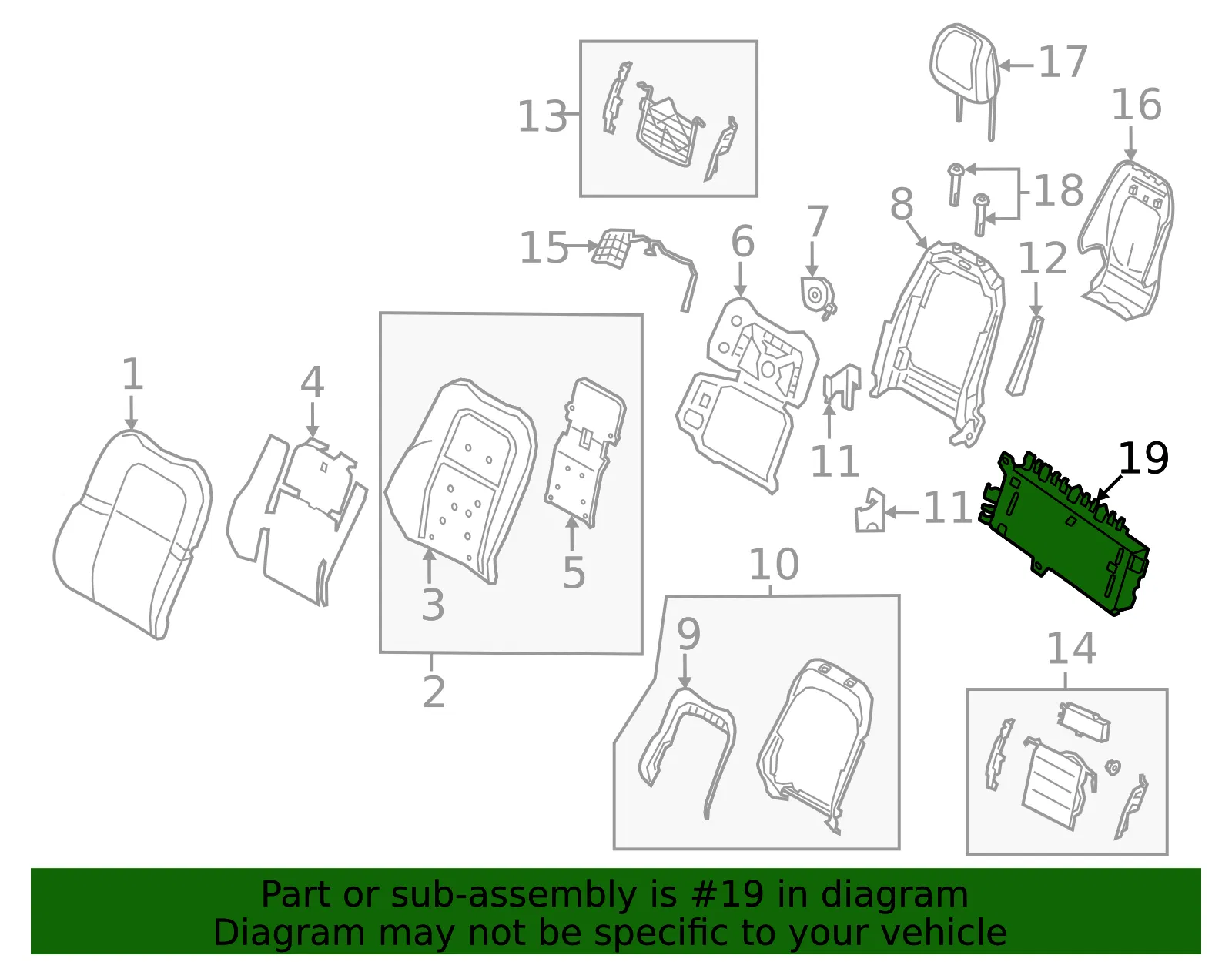 Seat Memory Control Module - Ford (lu5z14f548h)