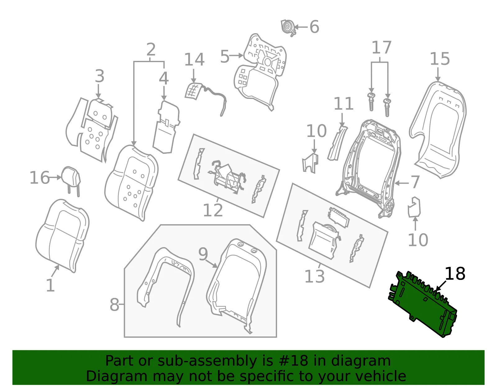 Seat Memory Control Module - Ford (lu5z14f549j)