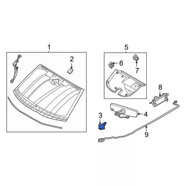 Rain Sensor - Ford (lu5z17d547a)
