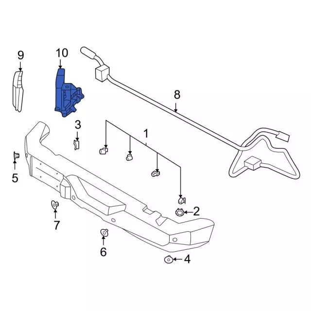 Blind Spot Detection System Warning Sensor Bracket - Ford (m2dz14d189d)