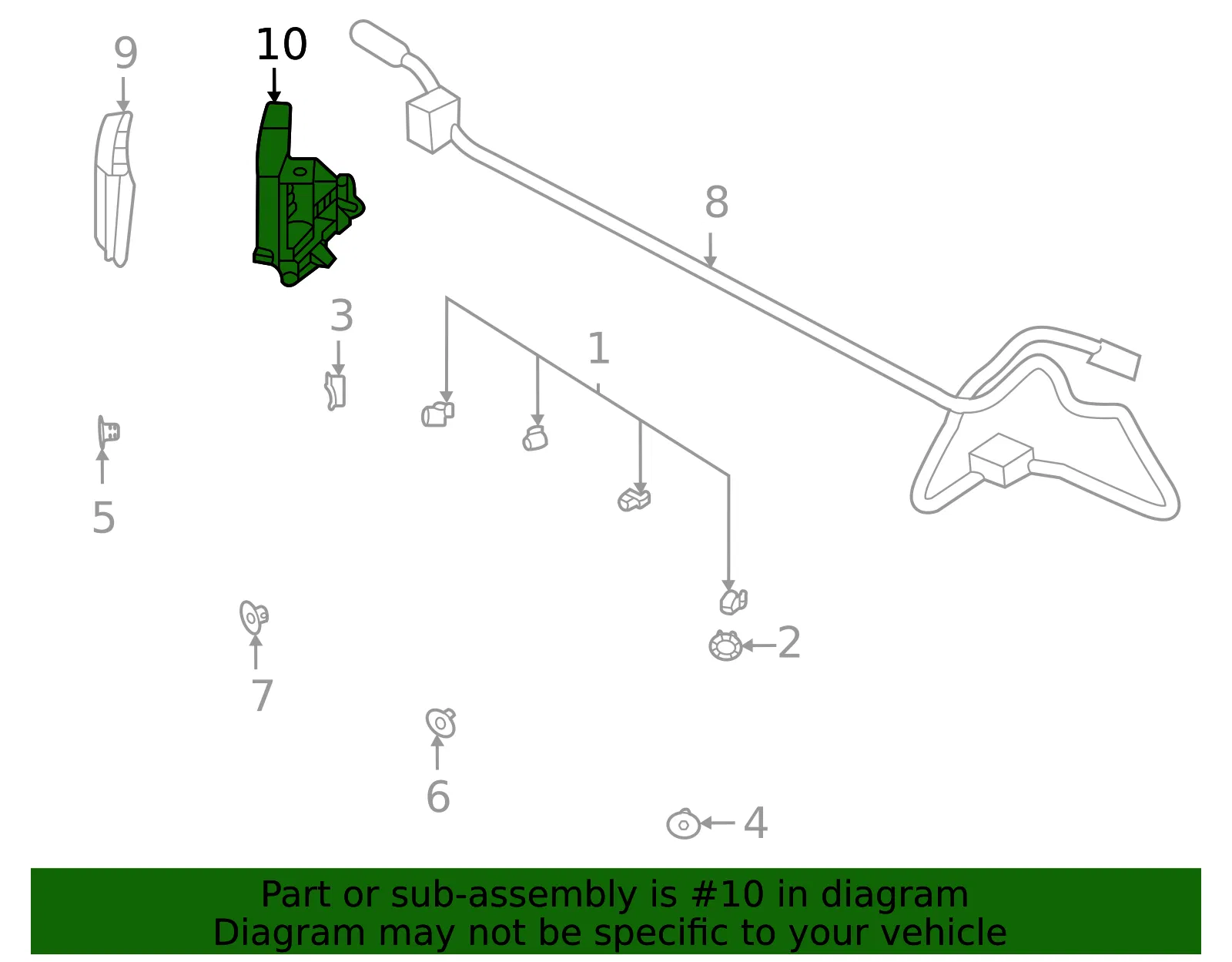 Blind Spot Detection System Warning Sensor Bracket - Ford (m2dz14d189d)
