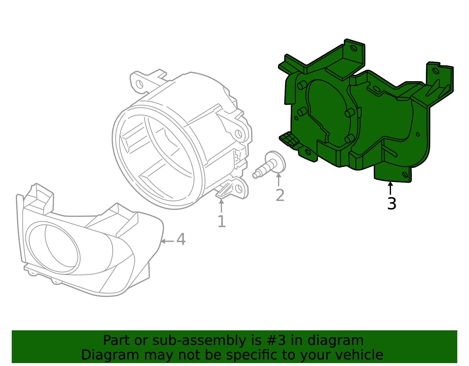 Fog Light Bracket - Ford (m2dz15266a)