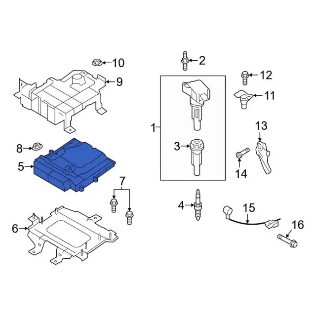 Engine Control Module (ECM) - Ford (mb3z12a650a)