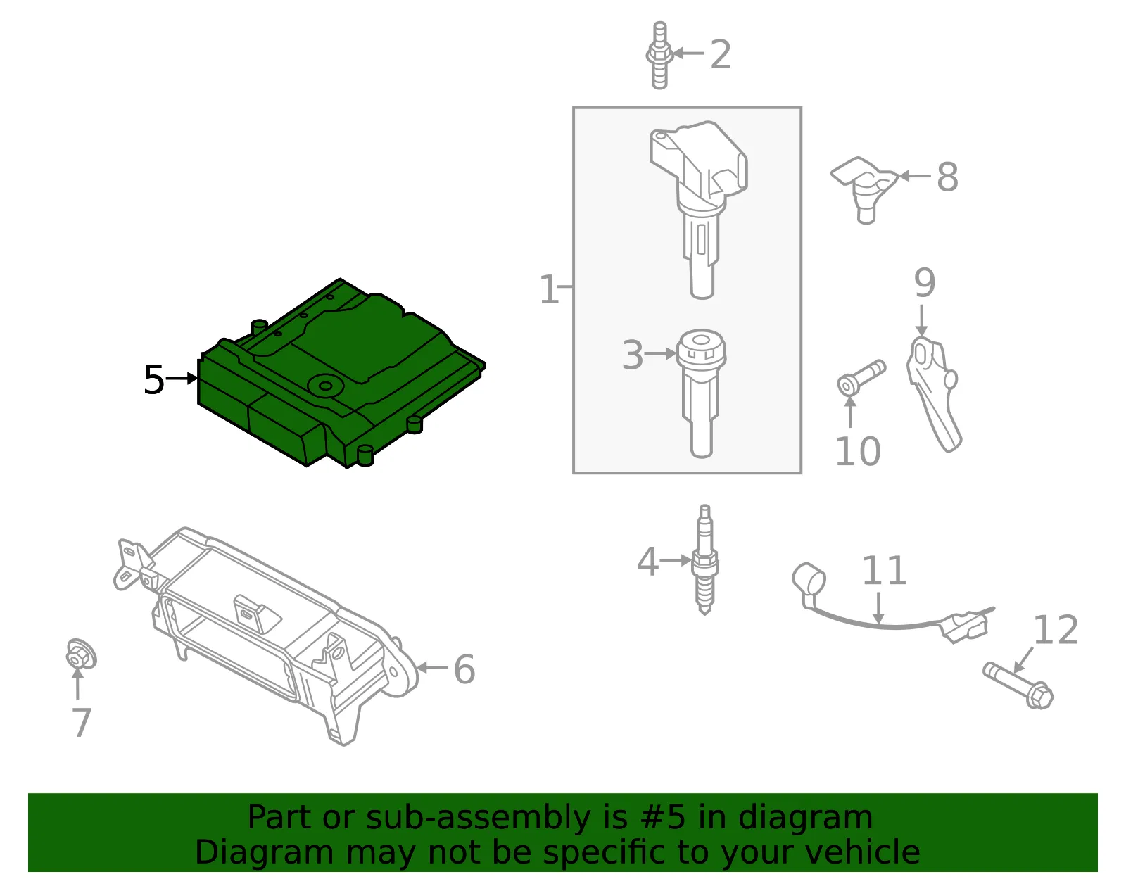 Engine Control Module (ECM) - Ford (mb3z12a650aeb)