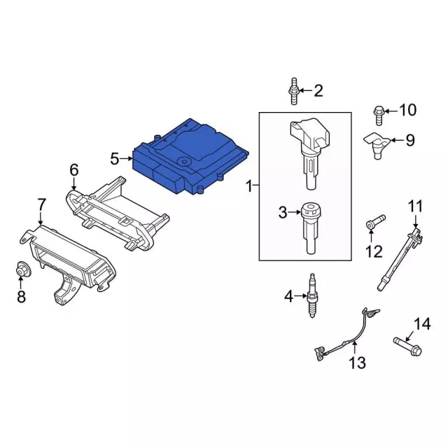 Engine Control Module (ECM) - Ford (mb3z12a650axb)