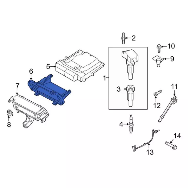 Engine Control Module (ECM) Bracket - Ford (mb3z12a659a)